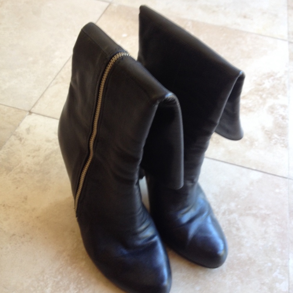 Sigerson Morrison Bella Fold Down Leather Boots - Picture 5 of 8